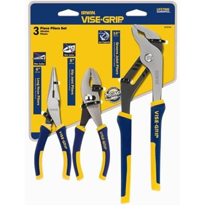 IRWIN 2078704 VISE-GRIP 3-Piece Traditional Pliers Set