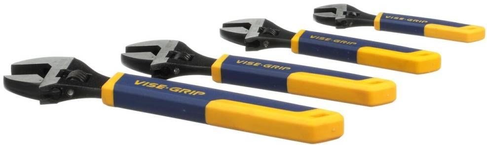 Irwin 2078706 VISE-GRIP Adjustable Wrench Set 4-Piece