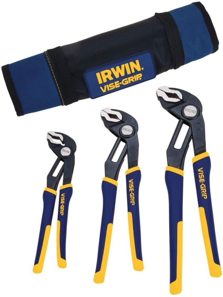 Irwin 2078711 Tools VISE-GRIP GrooveLock Pliers Kit Bag 3-Piece Set