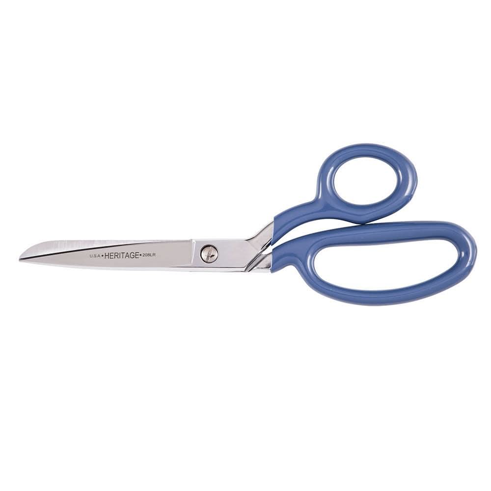 Klein Tools 208LR-BLU-P Bent Trimmer w/Large Ring, Blue Coating, 8-Inch