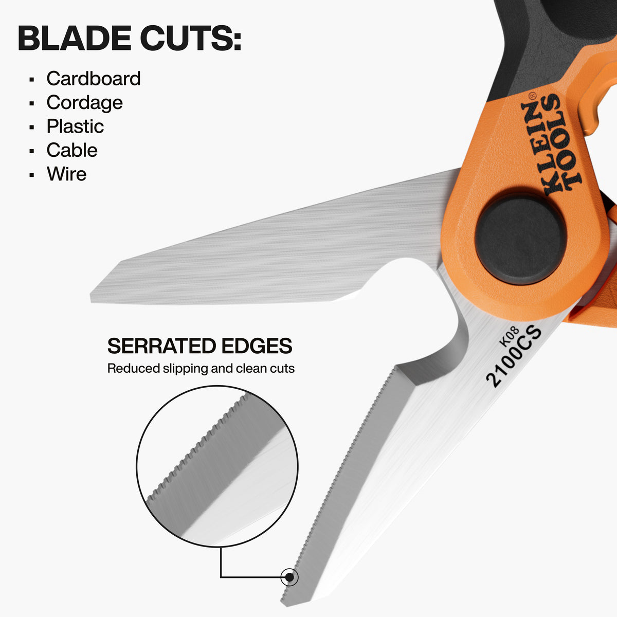 Klein 2100CS electrician scissors cable stripper