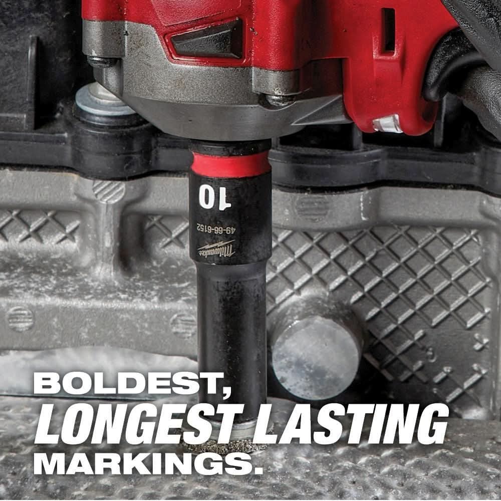 Milwaukee 49-66-7013 14-Piece SHOCKWAVE 1/2-Inch Drive Metric Standard 6-Point Impact Duty Socket Set (PROMO)