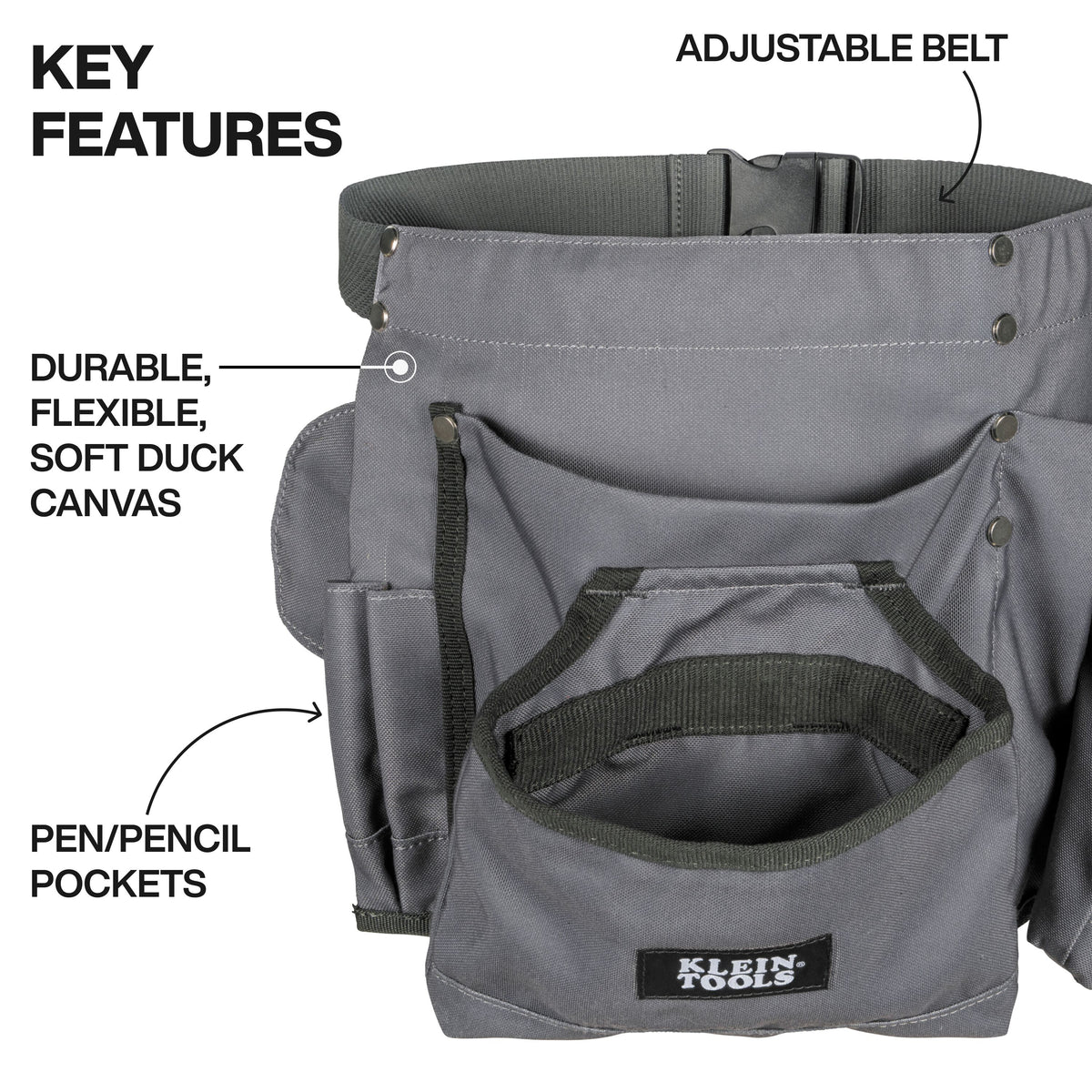 Klein 21024 tool apron front pockets