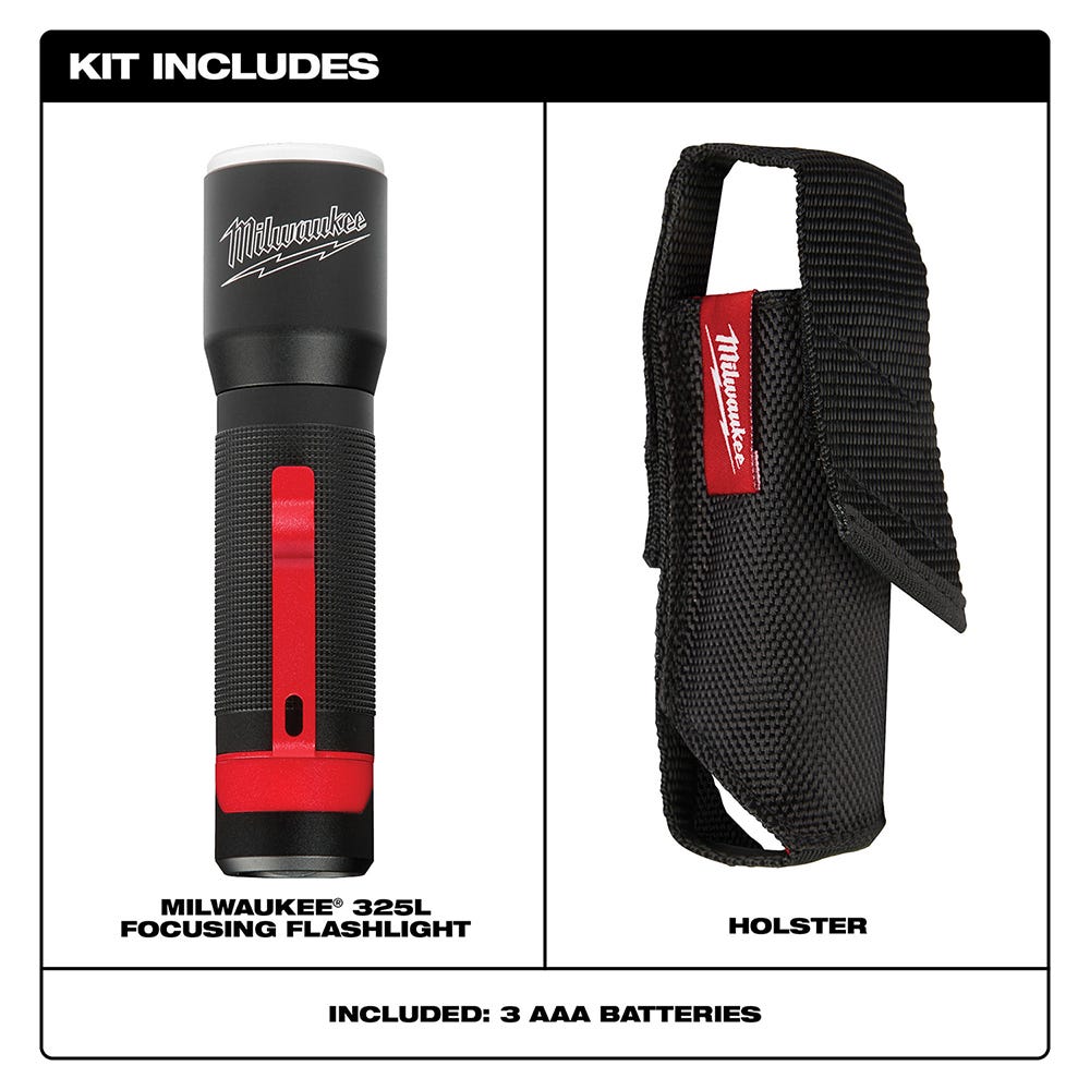 Milwaukee 2107S 325-Lumen Focusing Flashlight w/ Holster