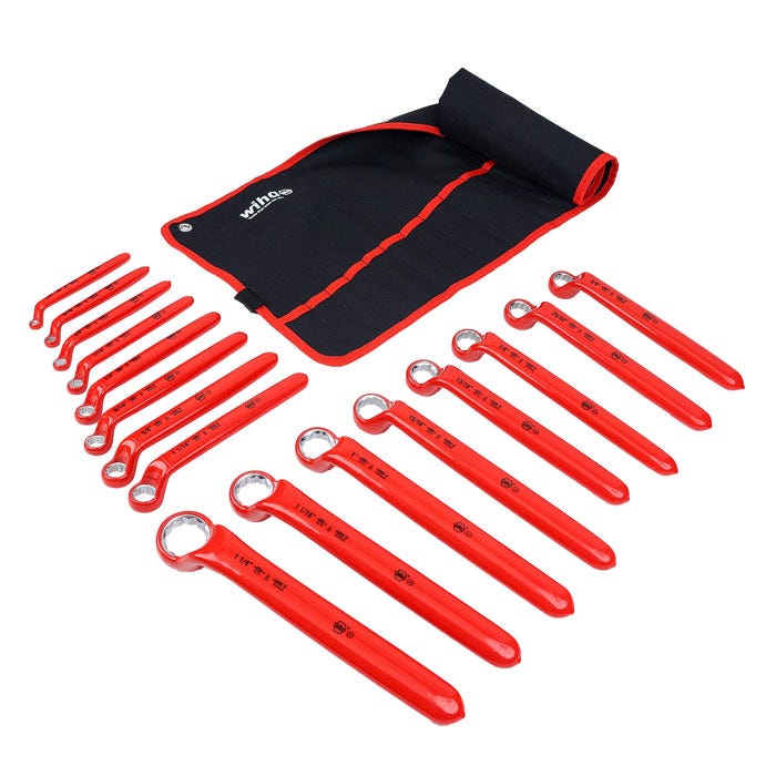 Wiha 21094 16-Piece Insulated Deep Offset Wrench Set, SAE