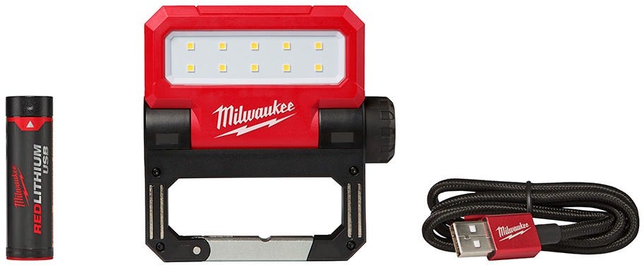 Milwaukee 2114-21 USB Rechargeable ROVER 550-Lumen Pivoting Flashlight, 2-Pack