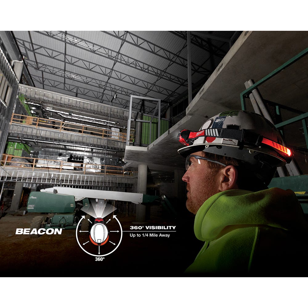 Milwaukee 2116-21 USB Rechargeable BEACON 600-Lumen Hard Hat Light