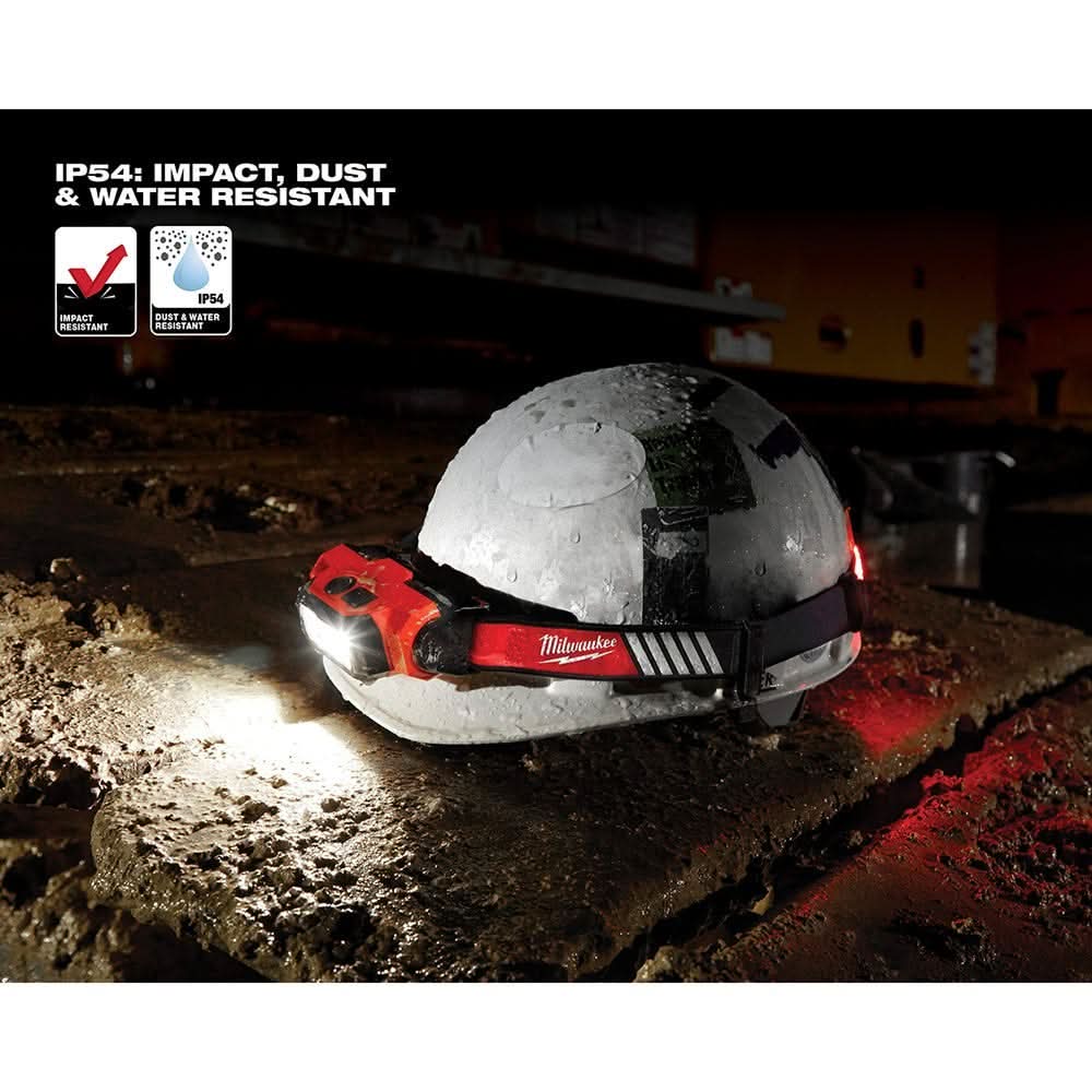 Milwaukee REDLITHIUM USB Bluetooth Ear Buds with USB Rechargeable BEACON 600-Lumen Hard Hat Light