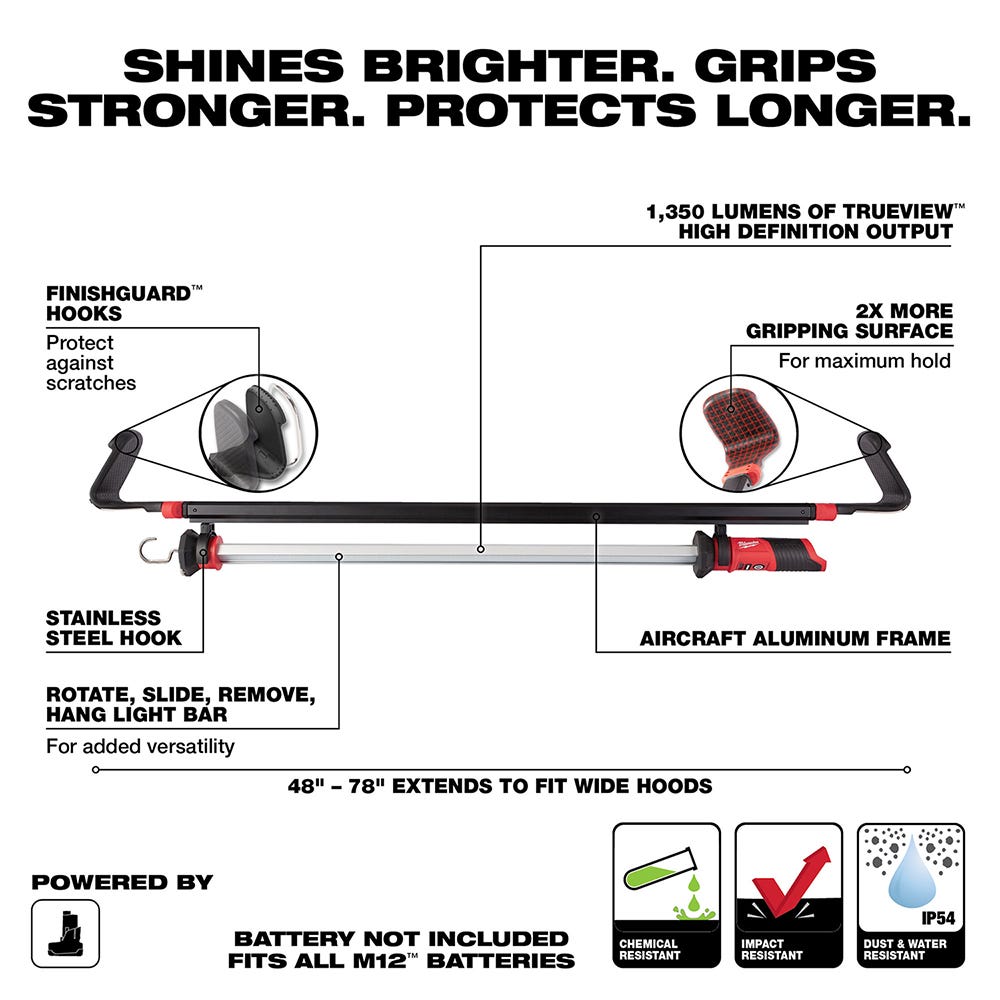 Milwaukee 2125-20 M12 Led Underhood Light (Tool Only)