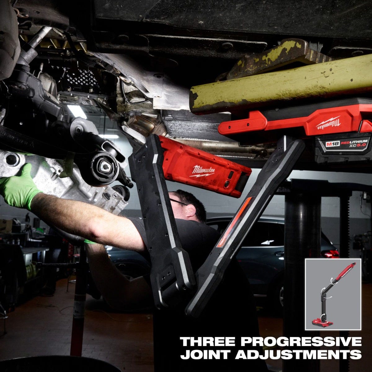 Milwaukee 2129-20 M18 Magnetic Extendable Articulating 2,500-Lumen Boom Light, Tool Only