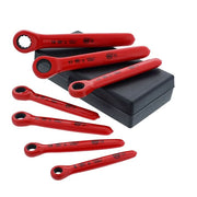 Wiha 21290 7-Piece Insulated Ratchet Wrench Set, Metric