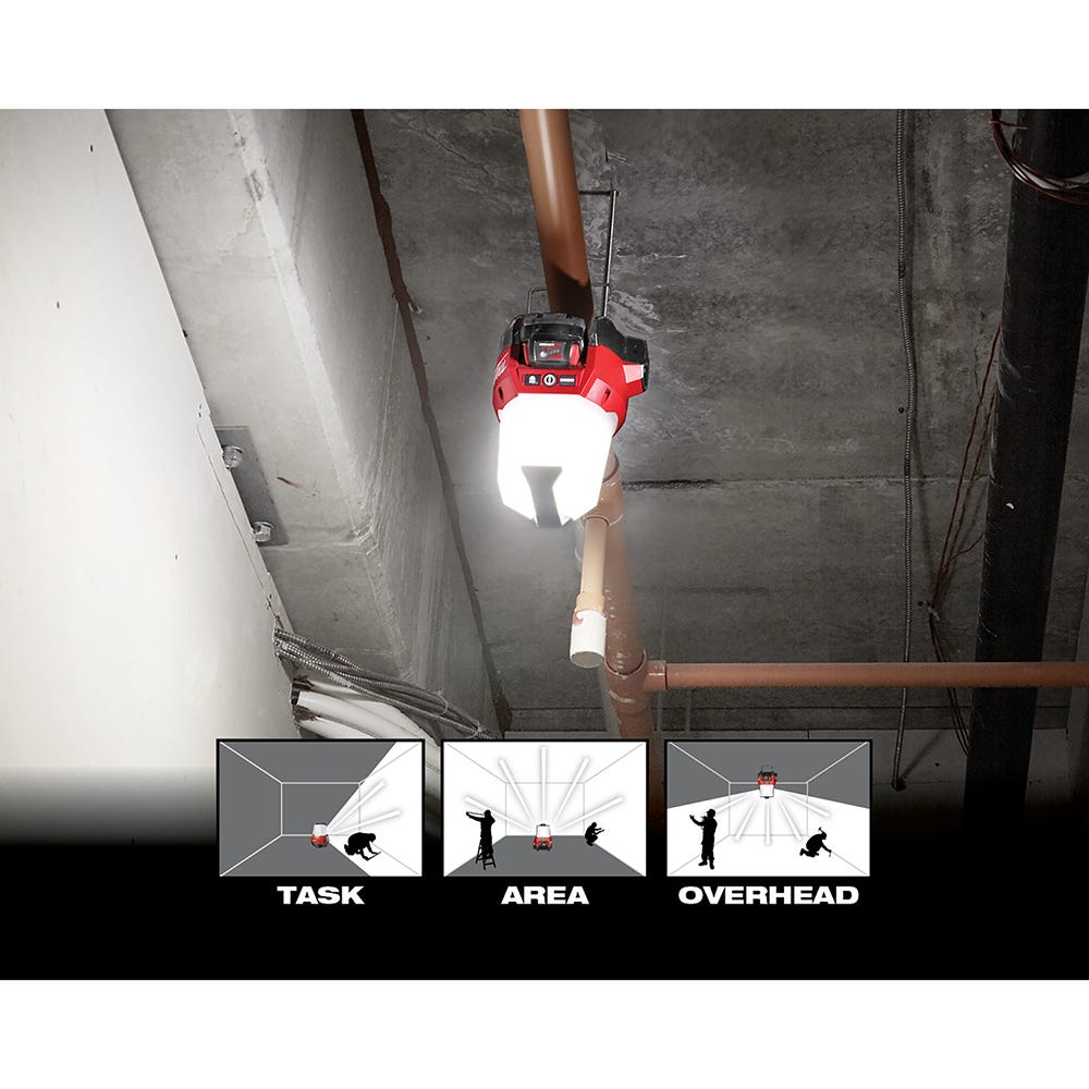 Milwaukee 2144-20 M18 RADIUS Compact 2,200-Lumen Site Light w/ Flood Mode, Tool Only