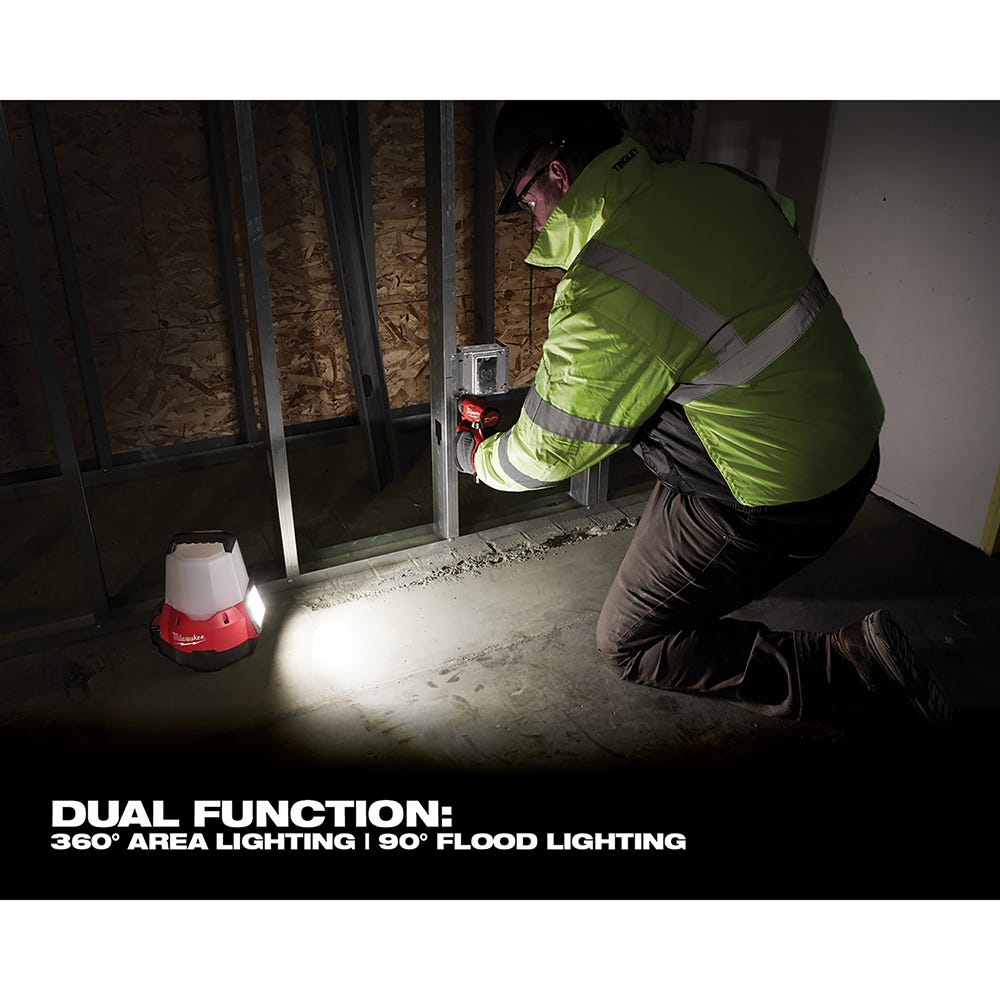 Milwaukee 2144-20 M18 RADIUS Compact 2,200-Lumen Site Light w/ Flood Mode, Tool Only