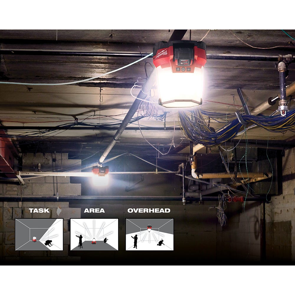 Milwaukee 2146-20 M18 / Corded RADIUS LED Compact Site Light w/ ONE-KEY