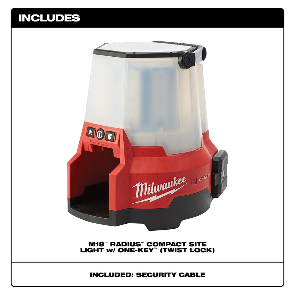 Milwaukee 2147-20 M18 RADIUS CPT Site Light w/ ONE-Key Twistlock