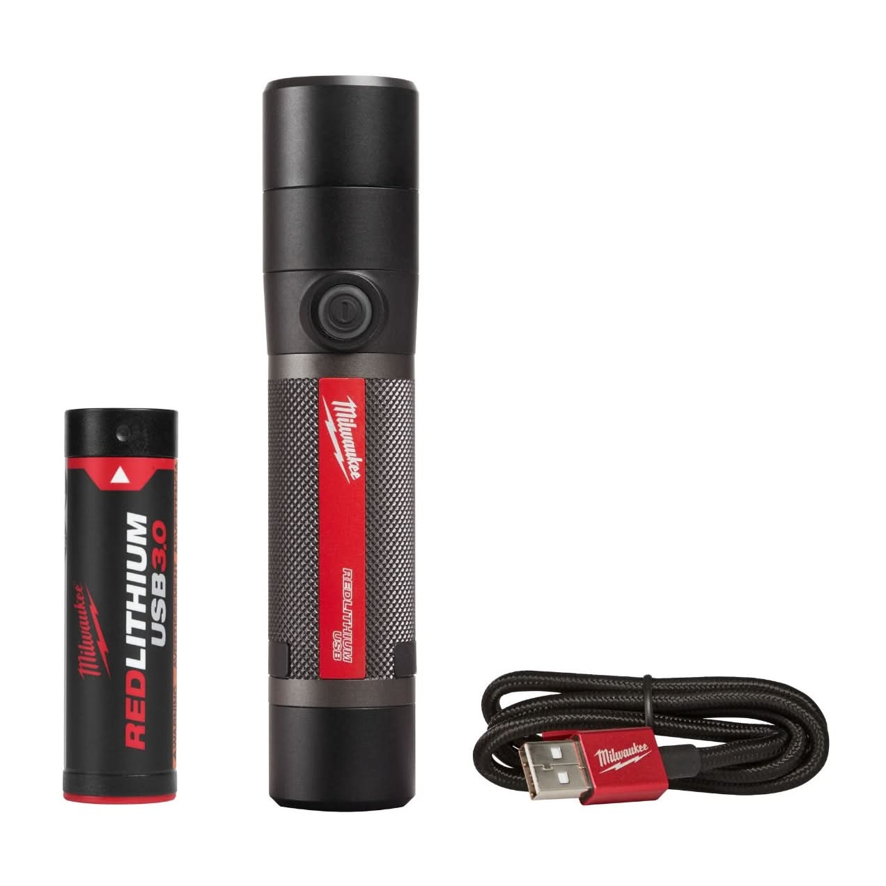 a million lumen flashlight milwaukee Milwaukee 800 Lumens LED USB Rechargeable HP Fixed Focus Flashlight and 600 Lumens Low-Profile Hard Hat Headlamp (2-Pack)