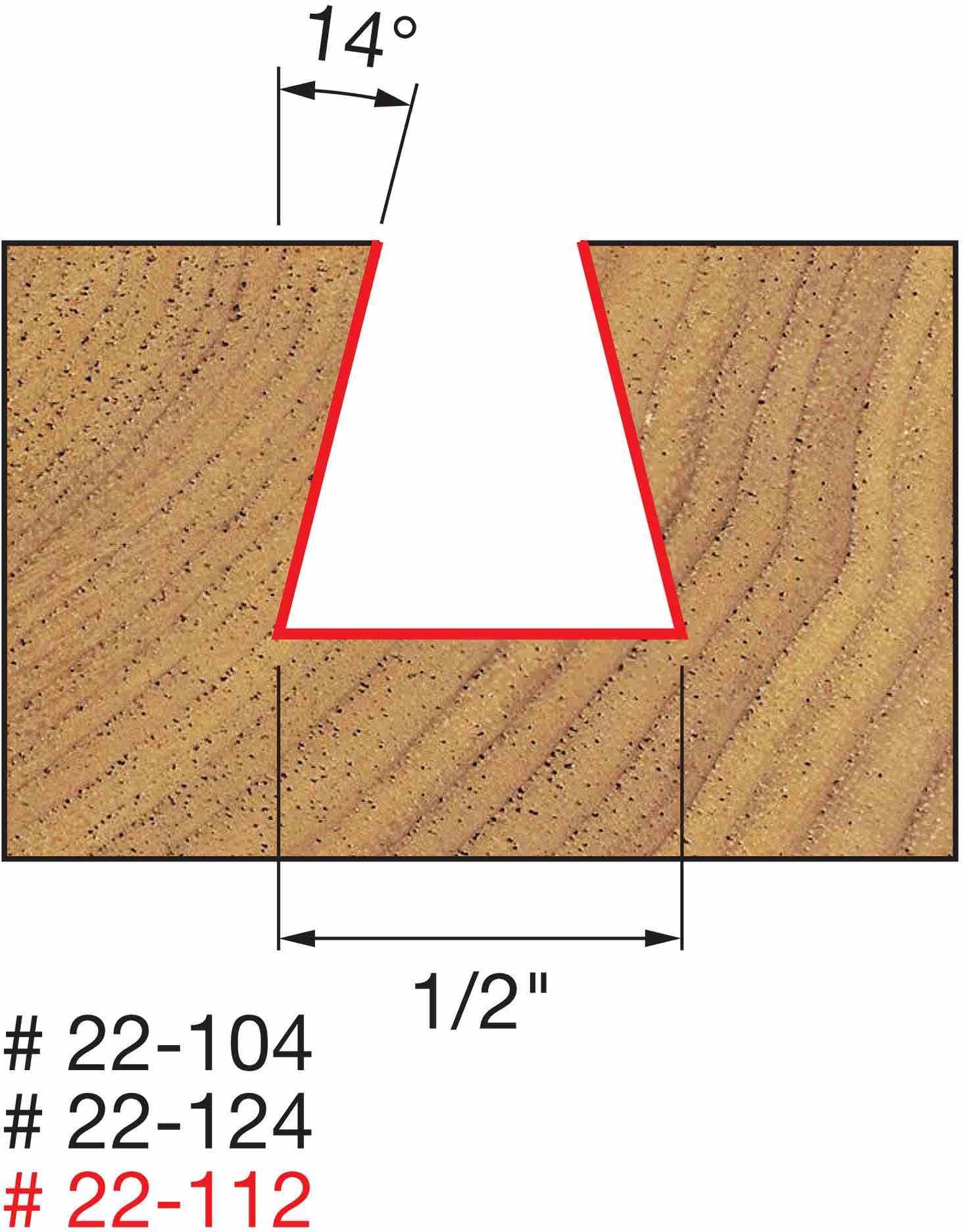 Freud 22-112 1/2-Inch Dovetail Router Bit