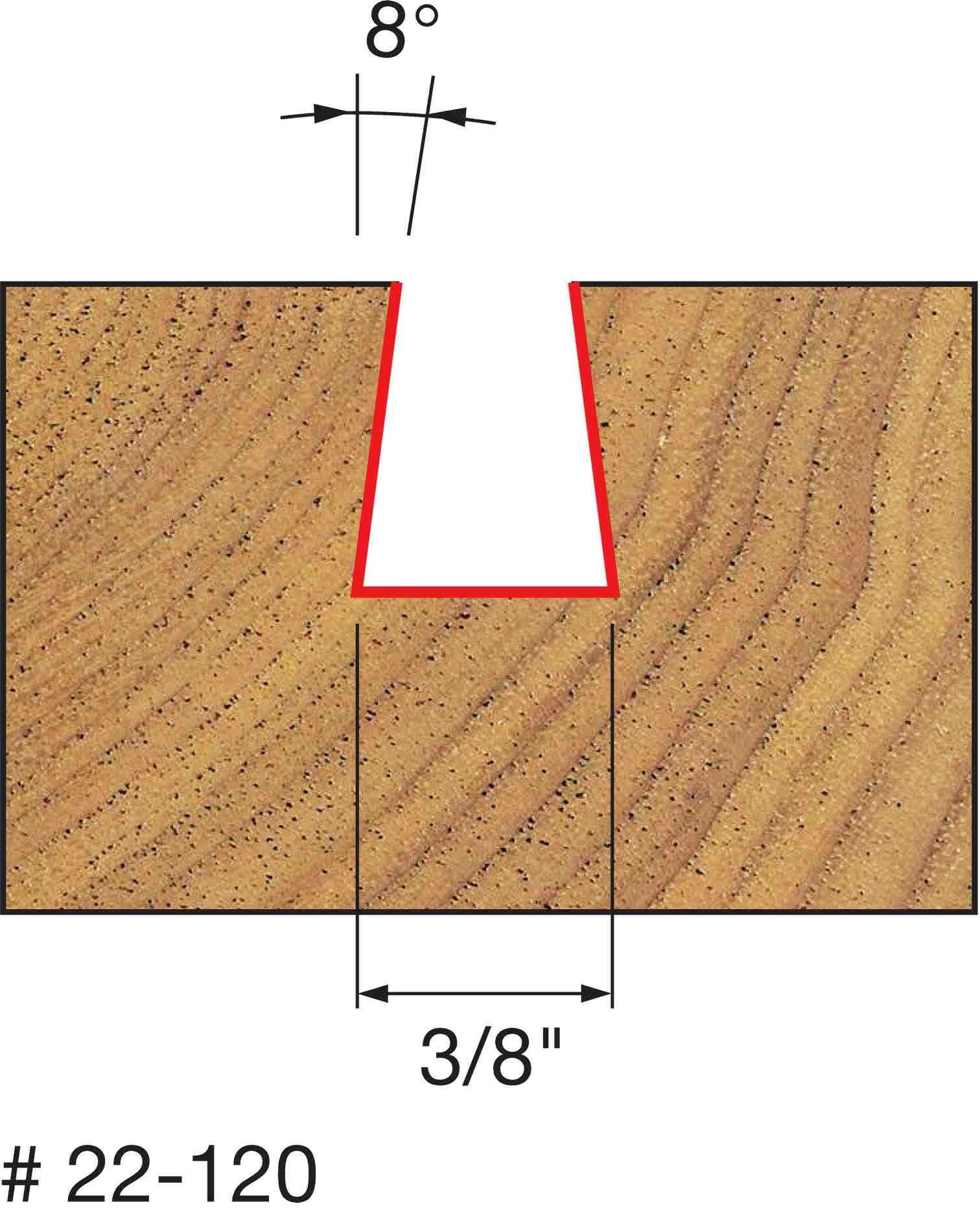 Freud 22-120 3/8-Inch Dovetail Router Bit
