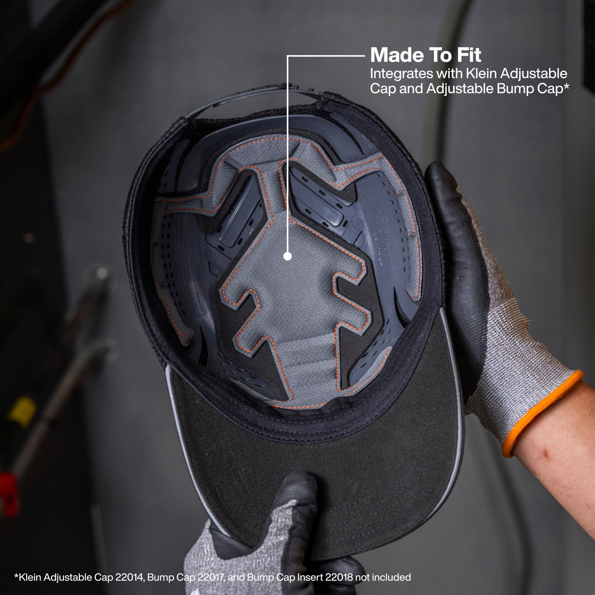 Klein Tools 22013 bump cap insert top pad breathable, machine-washable foam for long shifts