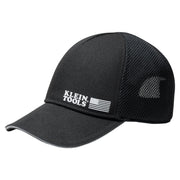 Klein Tools 22014 adjustable cap in black with mesh back and reflective brim