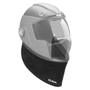 Klein Tools 22051 welding helmet neck guard in black flame-resistant split cowhide leather