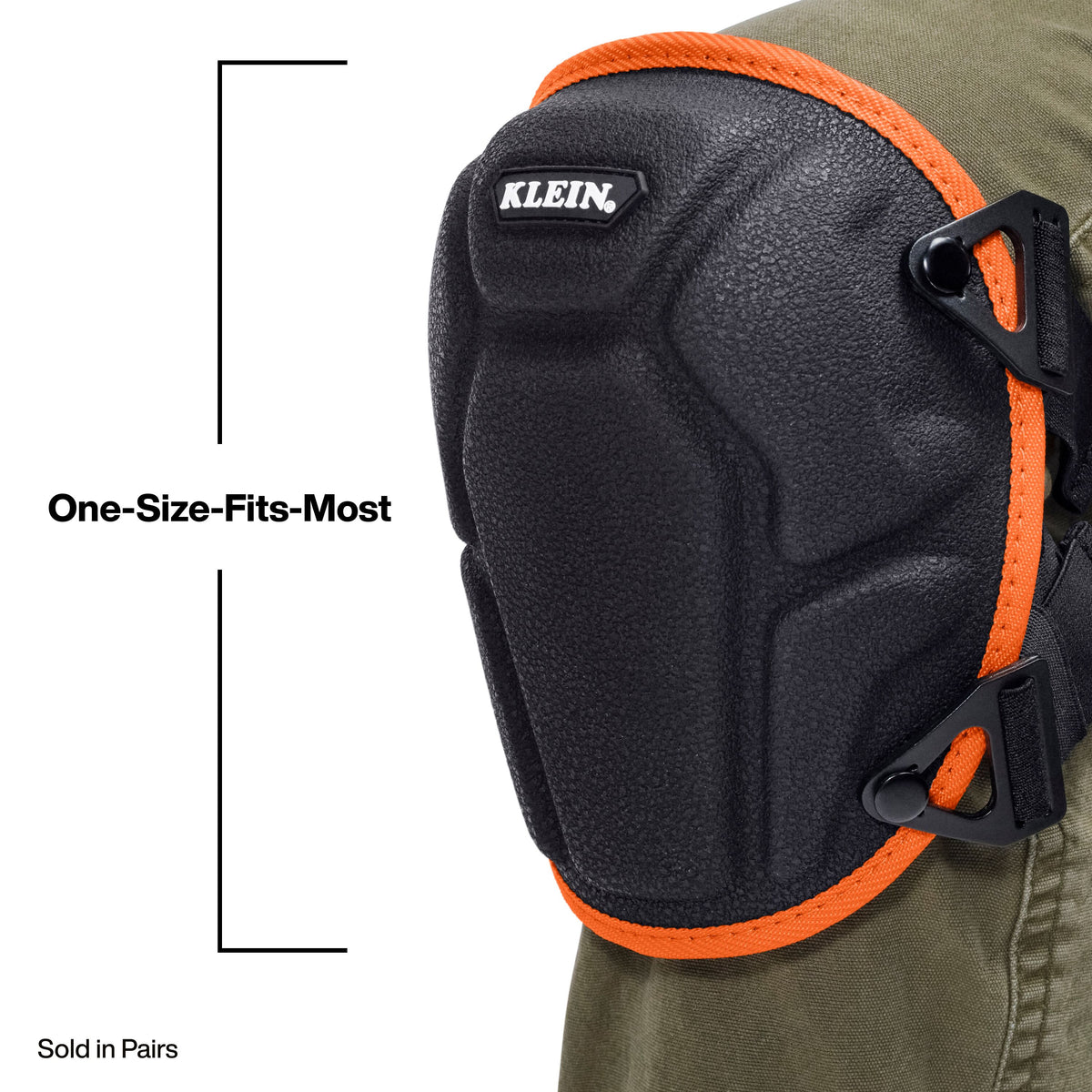 Klein Tools 22082 knee pads dual elastic straps with quick-fasten buckles