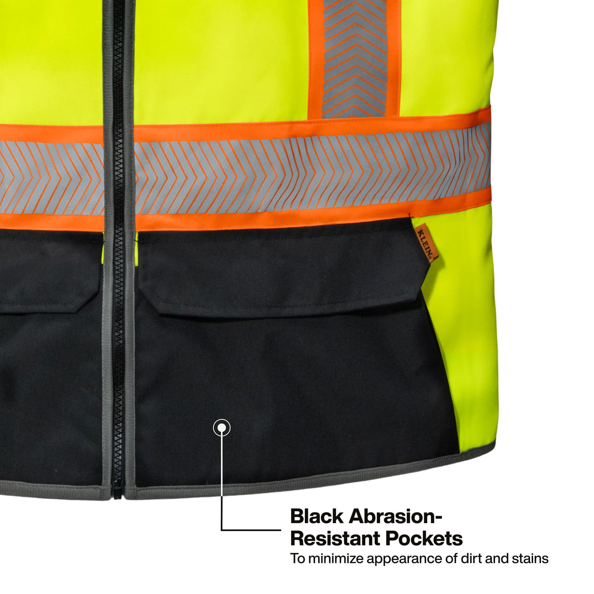 Klein Tools 22094 S/M safety vest foam-padded neck binding for all-day comfort