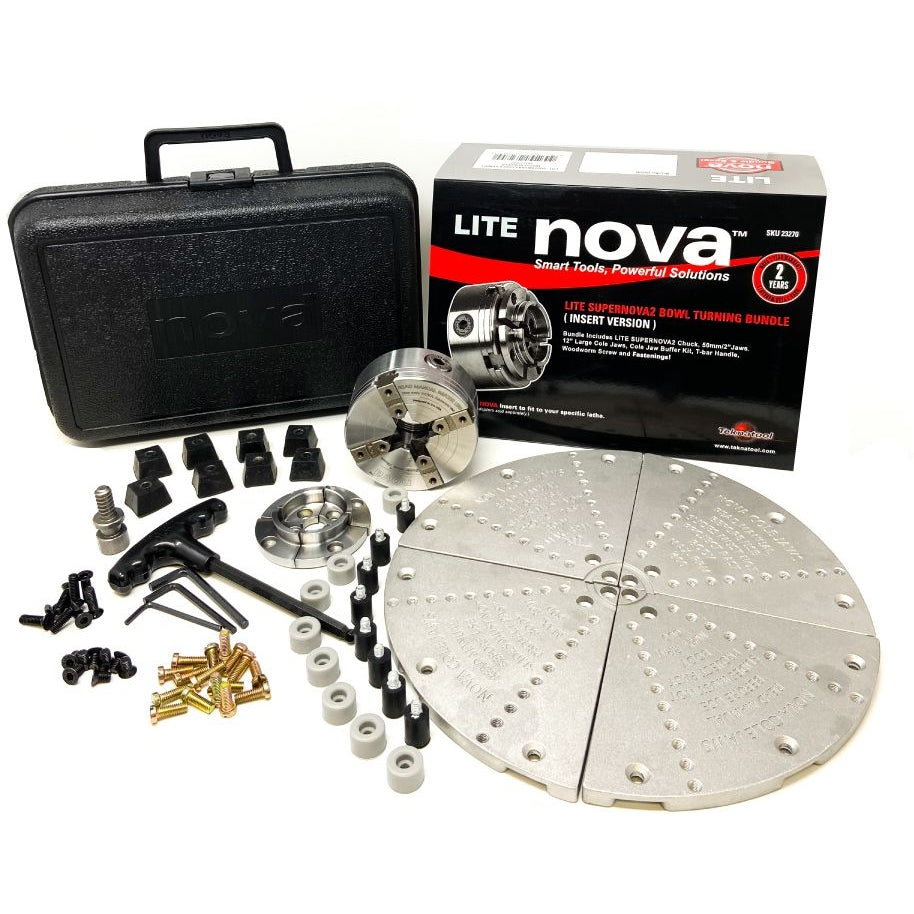 Teknatool 23270 LITE SN2 Bowl Turning Bundle (23264 Insert Chuck 6040, 6030, Case)
