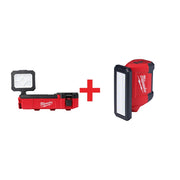 Milwaukee M12 PACKOUT 1,400-Lumen Flood Light w/ USB Charging plus M12 ROVER 700-Lumen Flood Light