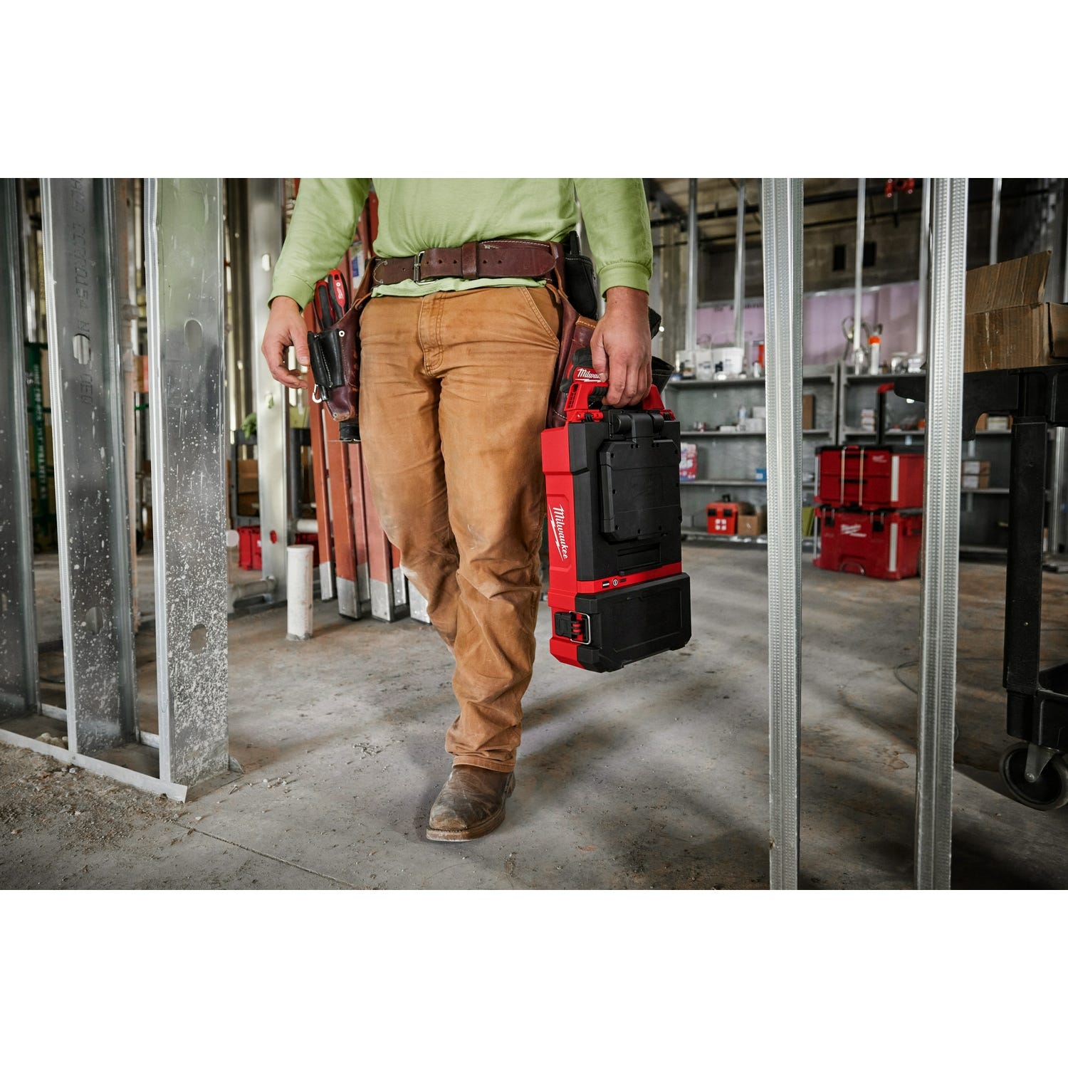 Milwaukee 2356-20 M12 PACKOUT 1,400-Lumen Flood Light w/ USB Charging, Tool Only