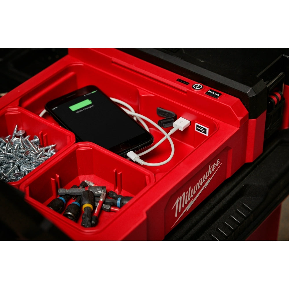 Milwaukee 2356-20 M12 PACKOUT 1,400-Lumen Flood Light w/ USB Charging, Tool Only