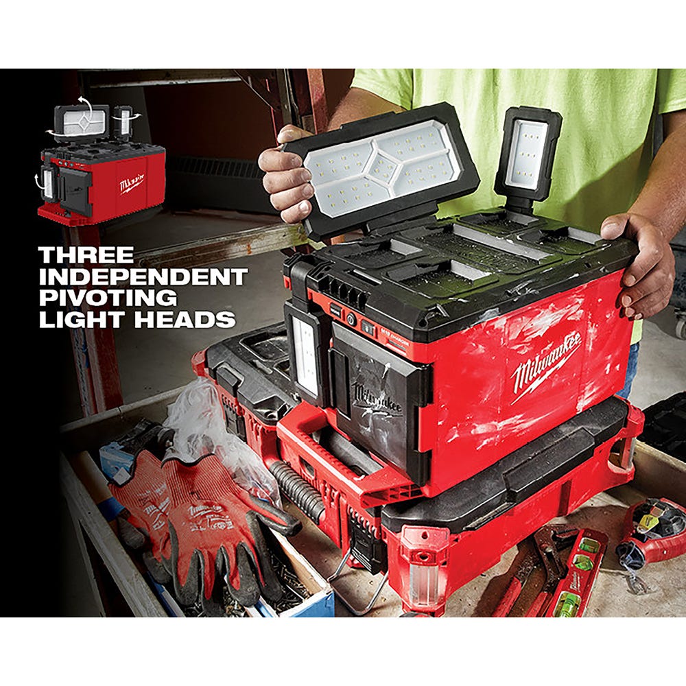 Milwaukee 2357-20 M18 PACKOUT Light with Built-In Charger w/ 2.0Ah Battery