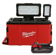 Milwaukee 2357-20 M18 PACKOUT Light with Built-In Charger w/ 2.0Ah Battery
