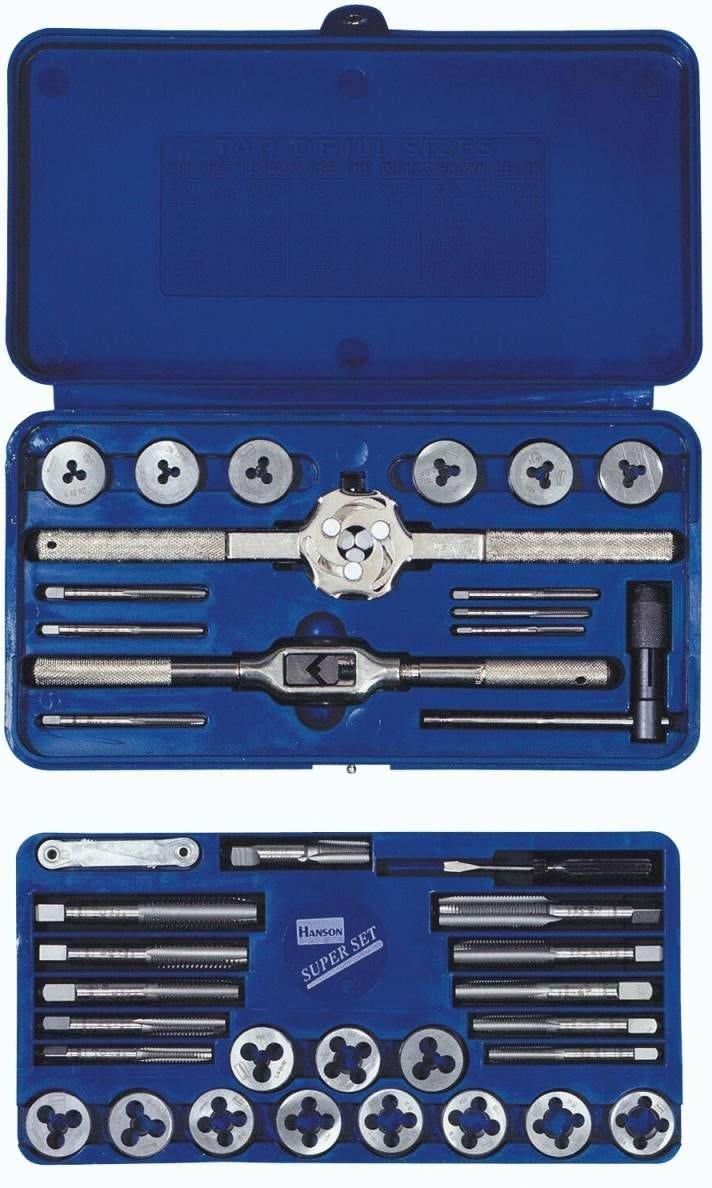 Irwin 23614 HANSON Machine Screw/Fractional Tap And Die Set 39 Piece Set