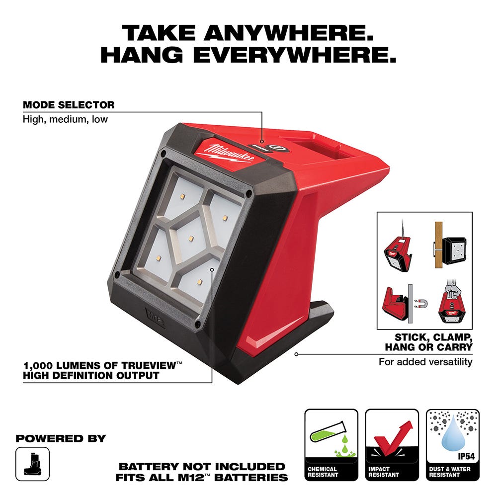 Milwaukee 2364-20 M12 Compact Flood Light