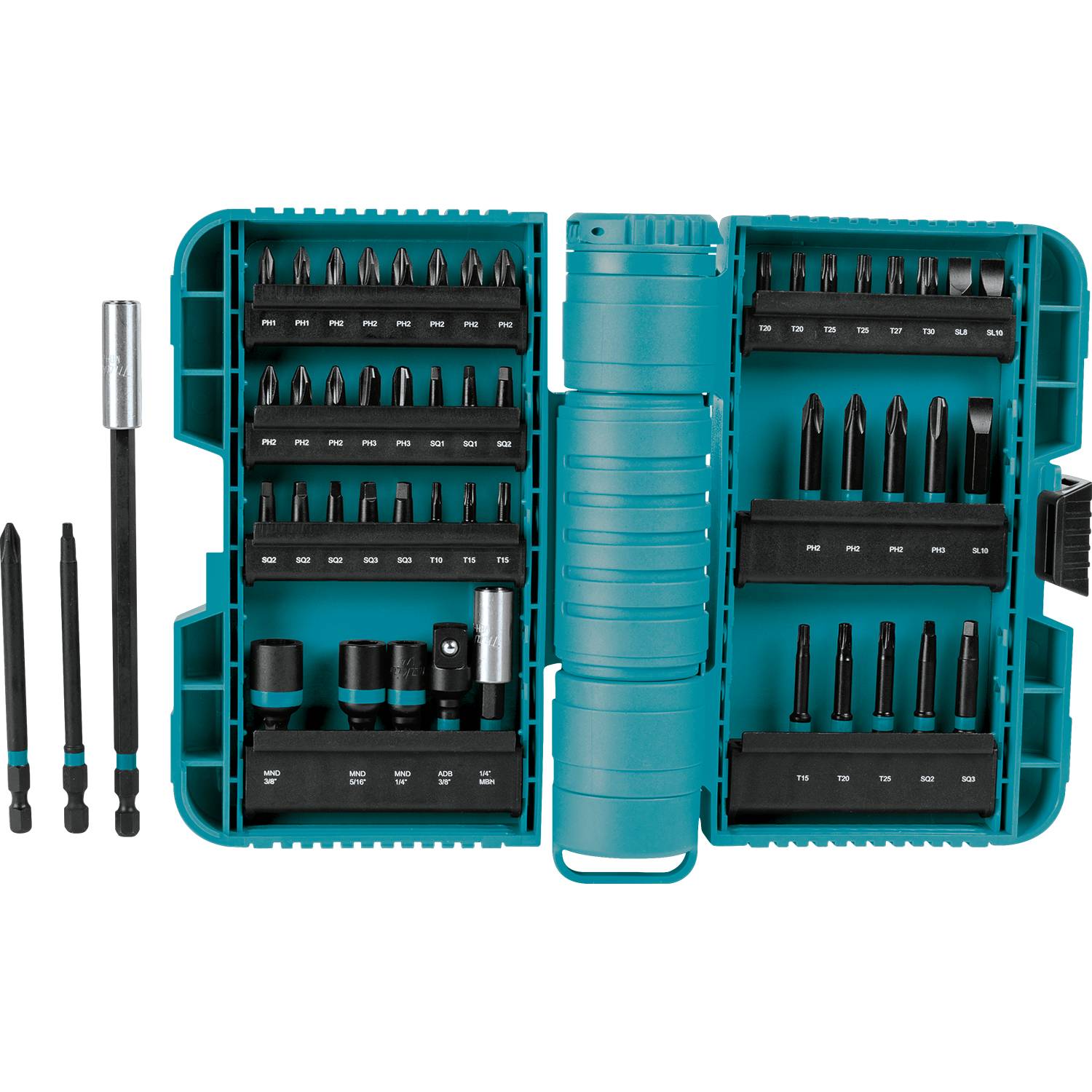 Makita 18V Brushless Cordless Impact Driver with ImpactX 50-Piece Driver Bit Set (Bare Tool)