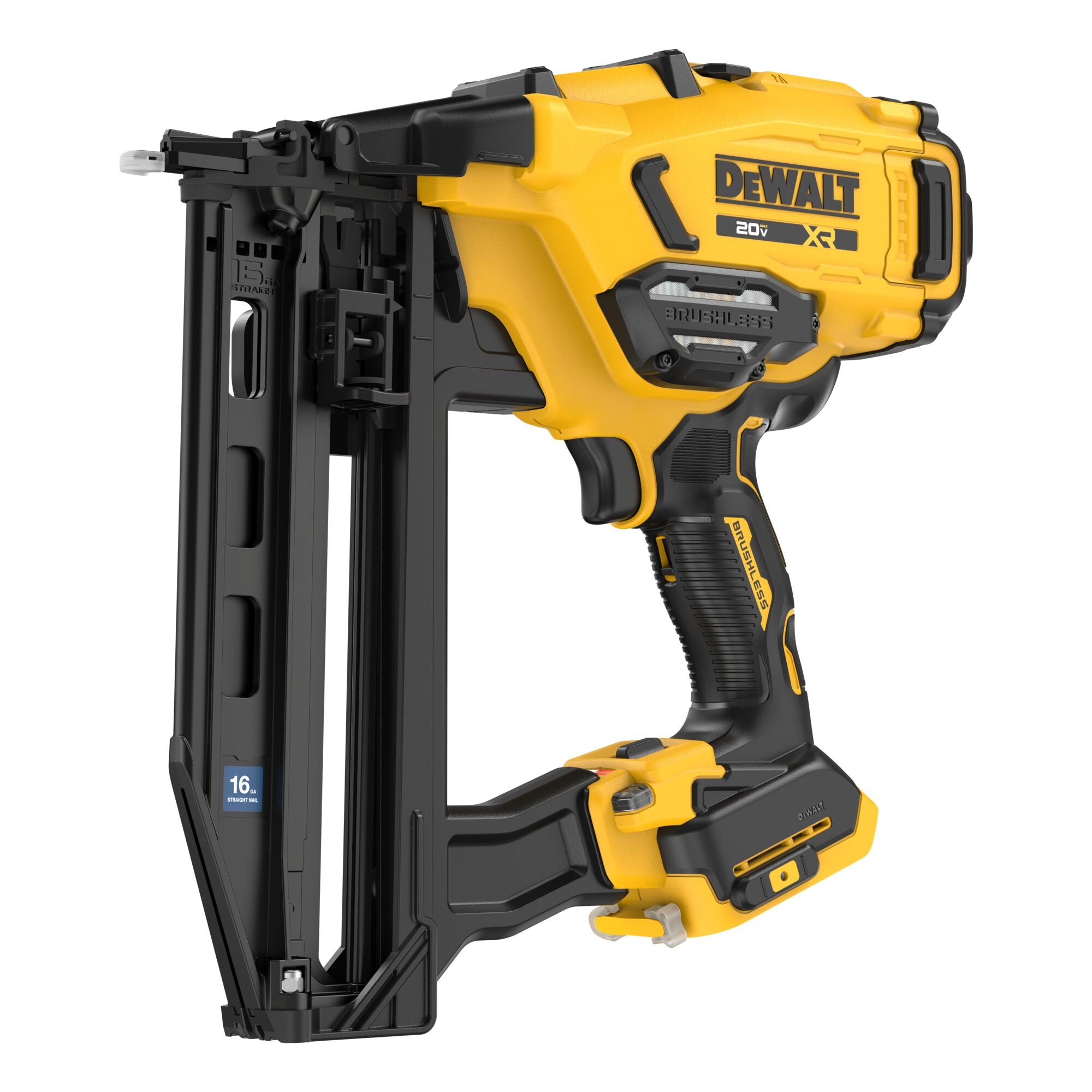 DEWALT 20V MAX* XR Cordless 16GA Straight Finish Nailer (Tool Only)