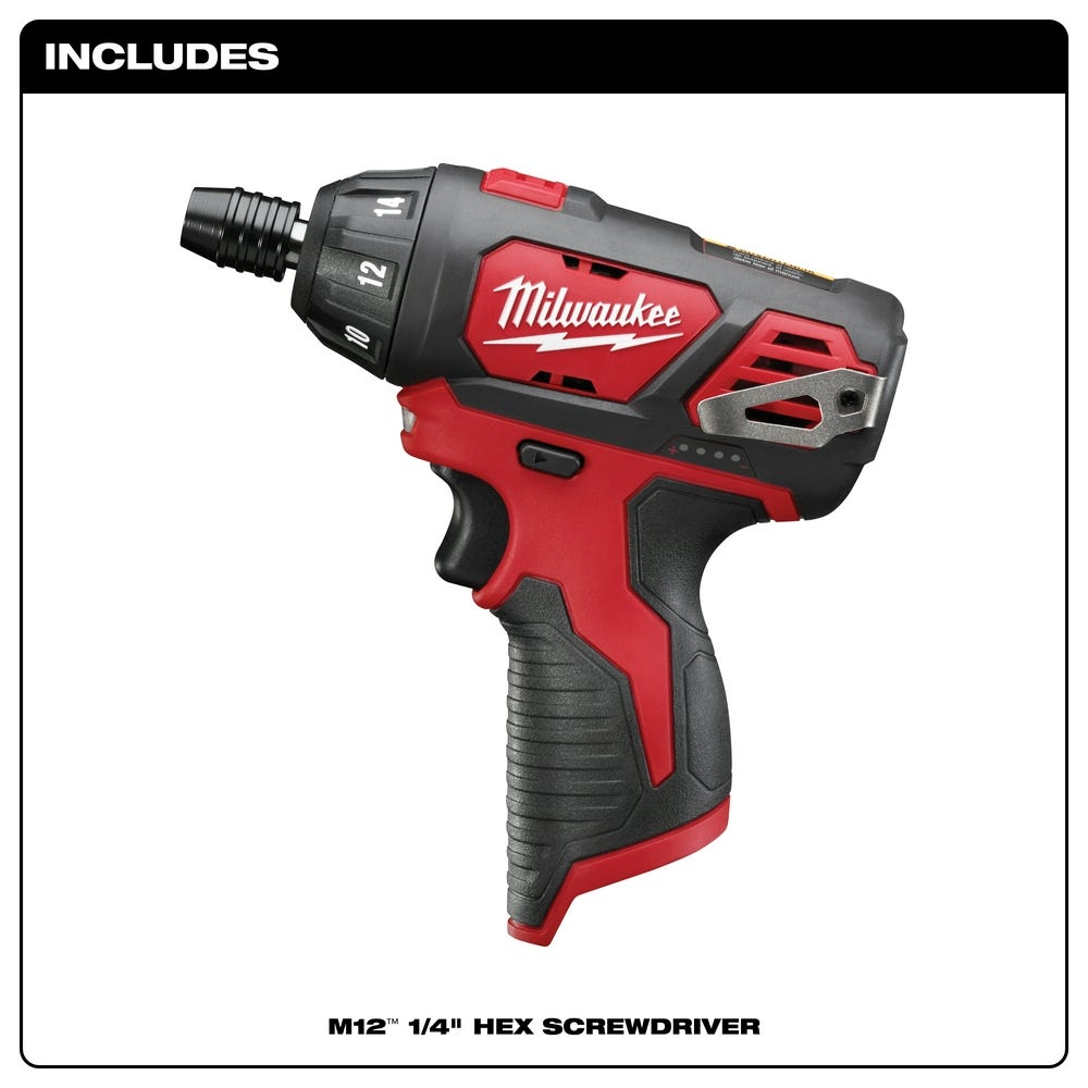 Milwaukee 2401-20 M12 Cordless Screwdriver