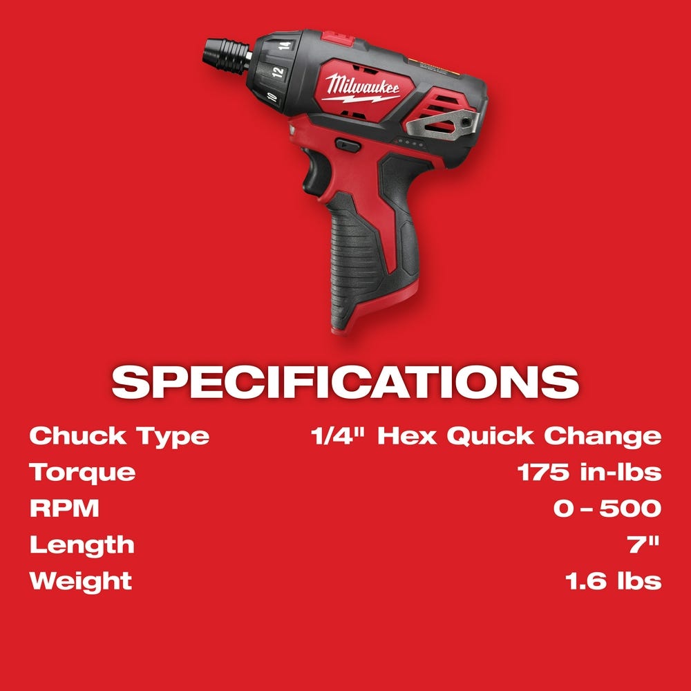 Milwaukee 2401-22 M12 Cordless Screwdriver Kit