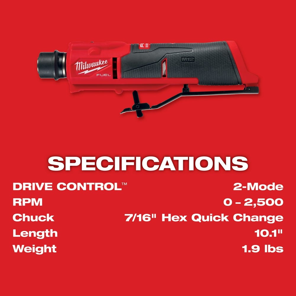 Milwaukee 2409-22 M12 FUEL Low Speed Tire Buffer 4.0Ah Kit