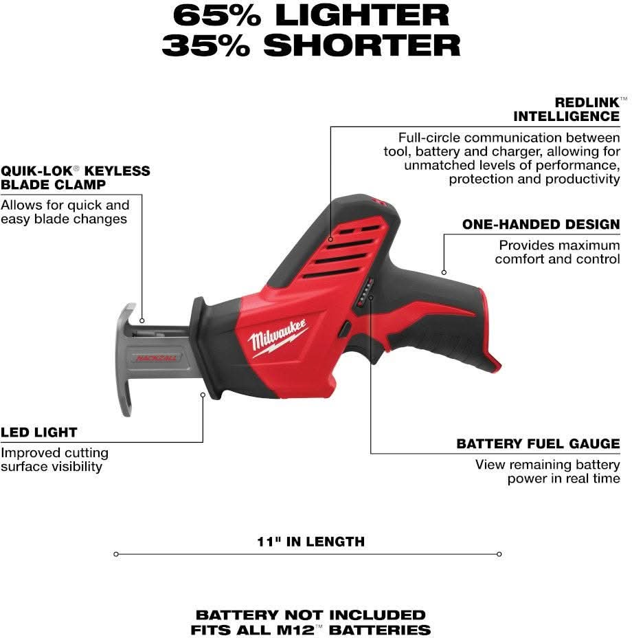 Milwaukee 2420-20 HACKZALL M12 Cordless Recip Saw – Tool Nut