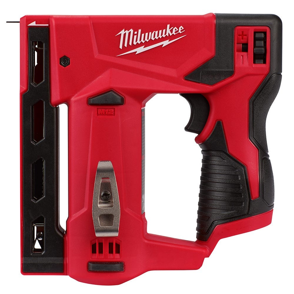 Milwaukee M12 3/8" Crown Stapler with M12 REDLITHIUM HIGH OUTPUT CP 2.5Ah Battery Pack