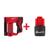 Milwaukee M12 3/8" Crown Stapler with M12 REDLITHIUM HIGH OUTPUT CP 2.5Ah Battery Pack