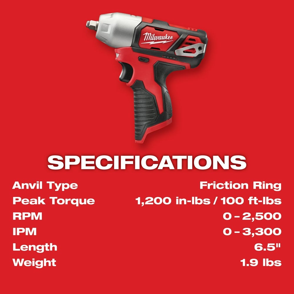 Milwaukee 2463-20 M12 3/8" Impact Wrench