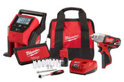 Milwaukee 2463-21RS M12 3/8-Inch Impact Wrench and Tire Inflator 1.5Ah Combo Kit