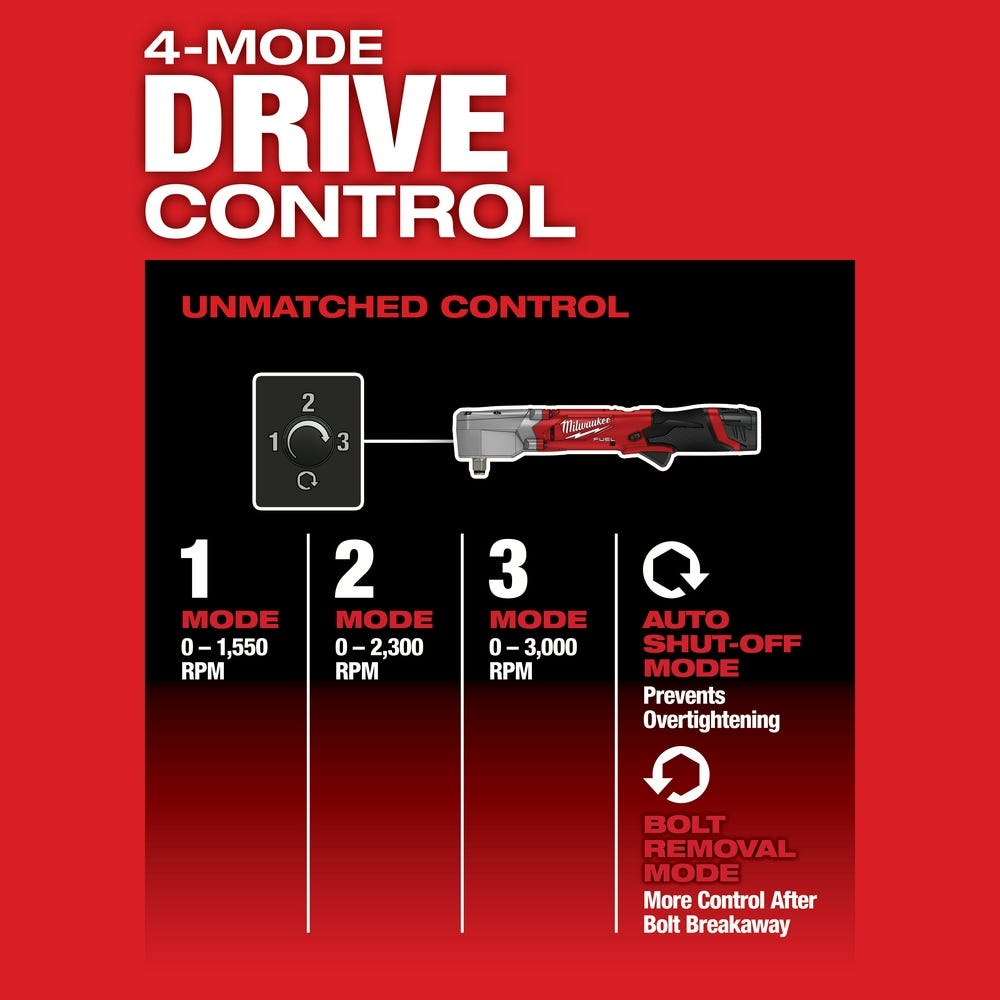 Milwaukee 2465-20 M12 FUEL Brushless One-Key 3/8" Digital Torque Wrench, Tool Only