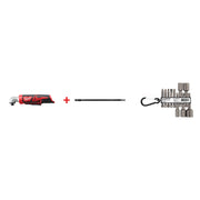 Milwaukee M12 1/4" Hex Right Angle Impact Driver, Tool Only with Vega Spin-Grip 1/4 in. Hex Bit Holder, 12 in. and 10pc Electrician's Set