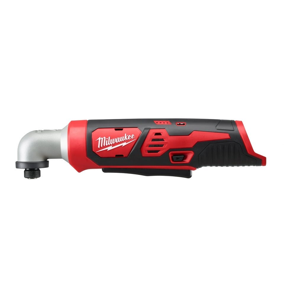Milwaukee M12 1/4" Hex Right Angle Impact Driver, Tool Only with Vega Spin-Grip 1/4 in. Hex Bit Holder, 12 in. and 10pc Electrician's Set