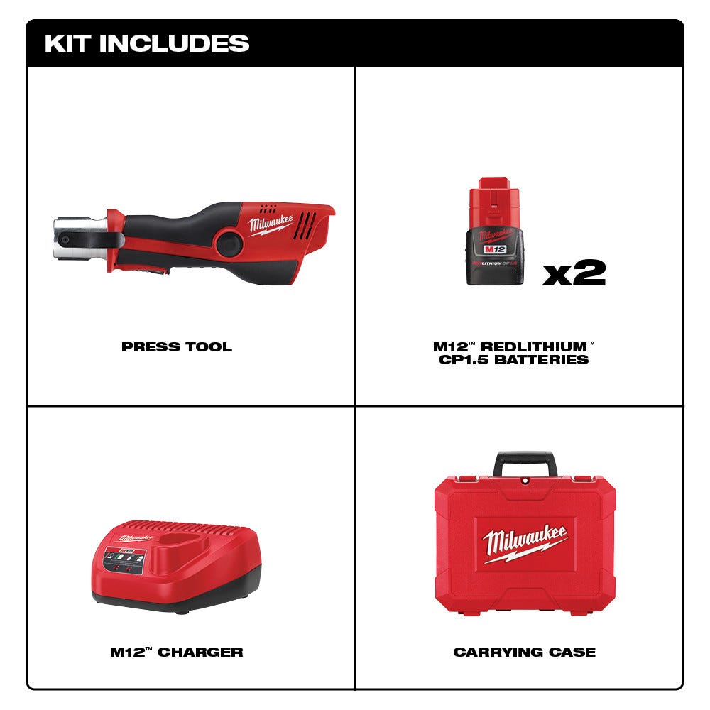 Milwaukee 2473-20 M12 FORCE LOGIC Press Tool Kit