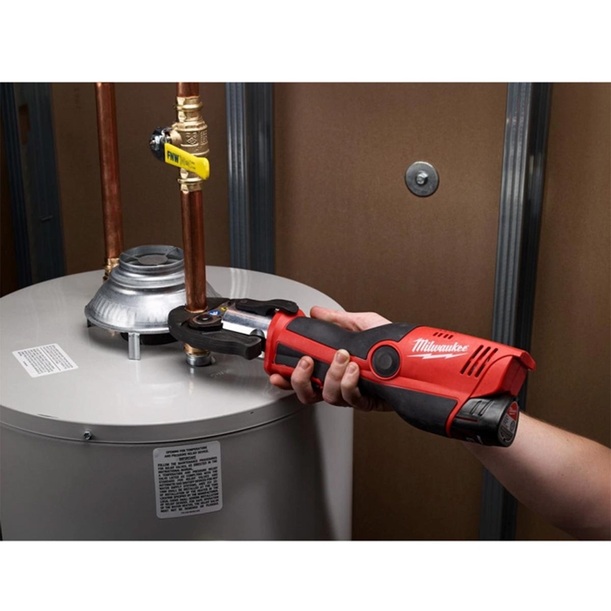 Milwaukee 2473-22 M12 FORCE LOGIC Press Tool Kit with Jaws and M12 Cordless Copper Tubing Cutter